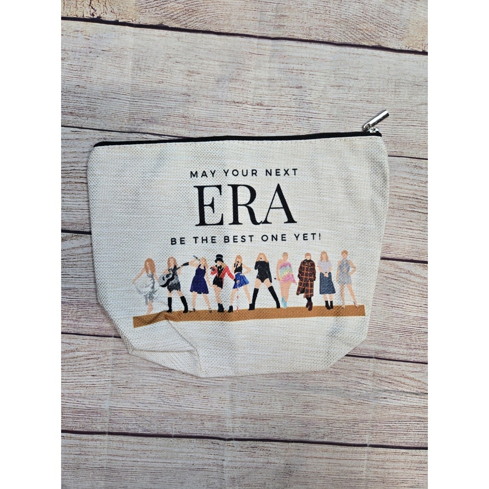 Taylor Swift Makeup Bag The Eras Tour Canvas‎ 10 x 8 Cosmetic Pouch NEW